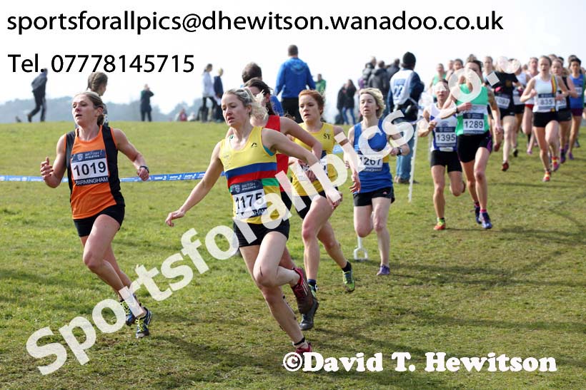 Senior womens 2016 Inter Counties Cross Country Champs. and Cross Challenge Final, Cofton Park, Birmingham. Photo: David T. Hewitson/Sports for All Pics